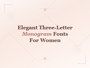 Elegant Three-Letter Monogram Fonts for Women